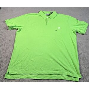 Chaps Polo Shirt Mens 2XL Green Collared Athleisure‎ Performance Golf Sportswear